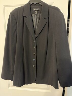 Lane Bryant Black Button-Front Blazer